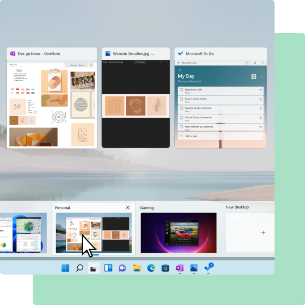 Windows 11 werkt met desktopgroepen